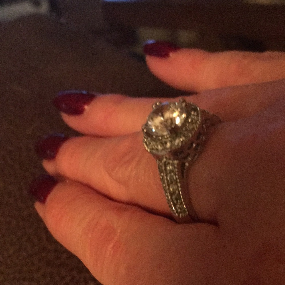 Sterling and CZ ring.
